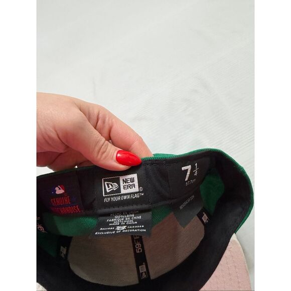 New Era 59Fifty Boston Red Sox Kelly Green St. Patrick's Day Fitted Hat Sz 7 1/4 - Picture 8 of 8